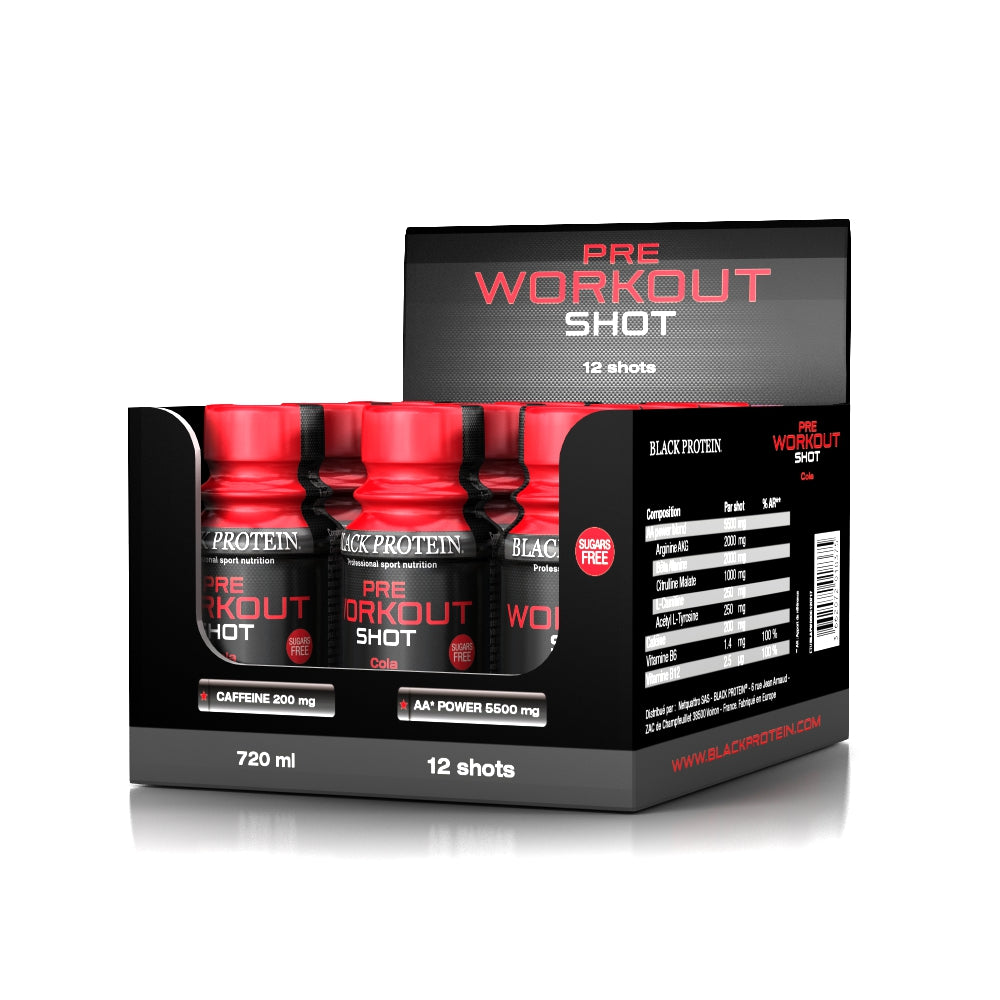 Pre Workout Shot BLACK-PROTEIN - FitnessBoutique