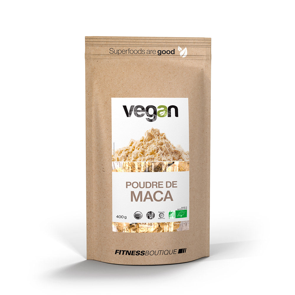 Poudre de Maca Cru et BIO FITNESSBOUTIQUE VEGAN - FitnessBoutique