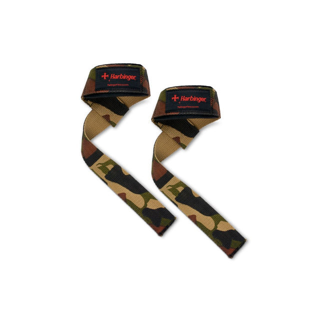 Harb Padded Cotton Lifting Straps Camo HARBINGER - FitnessBoutique